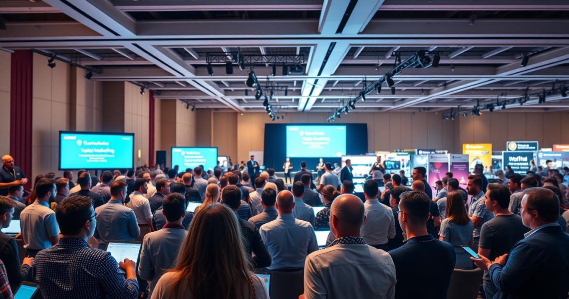 Who should exhibit at DigiMarCon