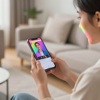 Shopper tapping a product link in a social video